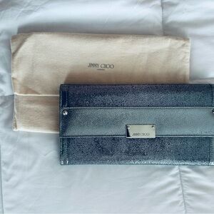 Never Worn! Jimmy Choo Silver Glitter Clutch Bag